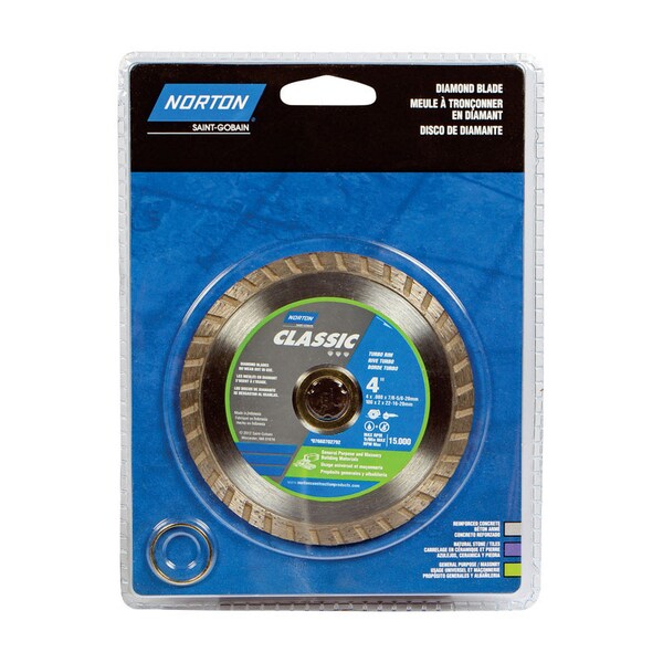Norton Abrasives SAW BLADE TURBO RIM 4"" 07660702792 Zoro